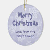 クリスマスのモルモット(あなた自身のメッセージを加えて下さい) セラミックオーナメント (左)