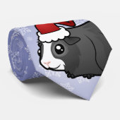 クリスマスのモルモット(長い毛) ネクタイ (ロール)