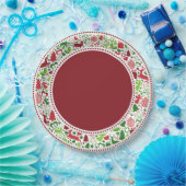 クリスマスのモンタージュの紙皿(DKRD) ペーパープレート (パーティー)