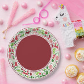 クリスマスのモンタージュの紙皿(DKRD) ペーパープレート (パーティー)