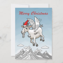 クリスマスのヤギからのメリークリスマス シーズンカード