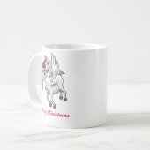 クリスマスのヤギの初飛行 コーヒーマグカップ (正面左)