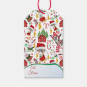 クリスマスのヤギ飴とジンルベルGetYerGoat™ ギフトタグ (正面)