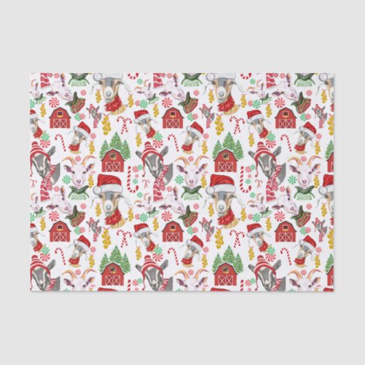 クリスマスのヤギ飴とジンルベルGetYerGoat™ 薄葉紙 (正面)
