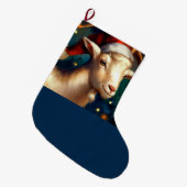 クリスマスのヤギ 1 ラージクリスマスストッキング (正面 (吊り時))