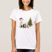 クリスマスのヤギTシャツ – 田舎風の自然 Tシャツ (正面)