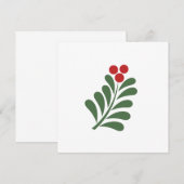クリスマスのヤドリギの枝 招待状 (正面/裏面)