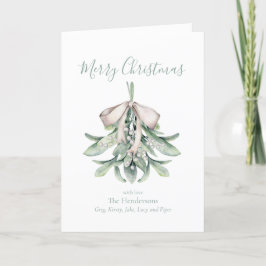 クリスマスのヤドリギの花束 シーズンカード