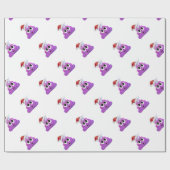 クリスマスのユニコーンのウンチEmoji ラッピングペーパー (フラット)