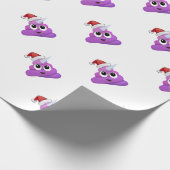 クリスマスのユニコーンのウンチEmoji ラッピングペーパー (角)