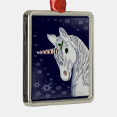 クリスマスのユニコーンのオーナメント メタルオーナメント (右)