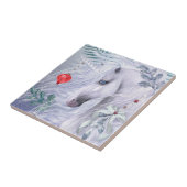 クリスマスのユニコーンの芸術のタイル タイル (側面)