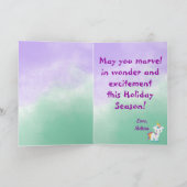 クリスマスのユニコーンの魔法 カード (内部)