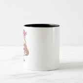 クリスマスのユニコーンマグデザイン ツートーンマグカップ (中央)