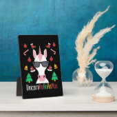 クリスマスのユニコーン フォトプラーク (側面)
