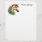 クリスマスのユニコーン レターヘッド (正面/裏面)