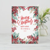 クリスマスのユーカリと松 シーズンカード (スタンド正面)