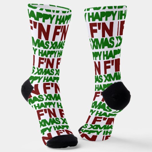 クリスマスのユーモア ソックス (傾斜あり)