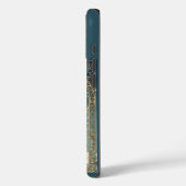 クリスマスのユールツリーに雪と星型の Case-Mate iPhoneケース (裏面 / 左)