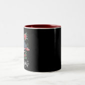 クリスマスのヨウム ツートーンマグカップ (中央)