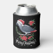 クリスマスのヨウム 缶クーラー (缶正面)