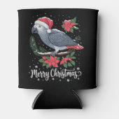 クリスマスのヨウム 缶クーラー (正面)