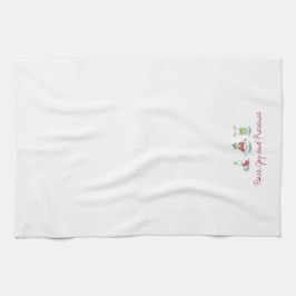 クリスマスのヨガの雪だるまの台所タオル キッチンタオル