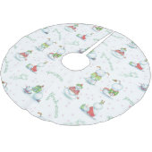 クリスマスのヨガの雪だるまの木のスカート ブラッシュドポリエステルツリースカート (アングル)