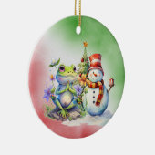 クリスマスのヨガサンお気に入りのタインストラクター セラミックオーナメント (右)