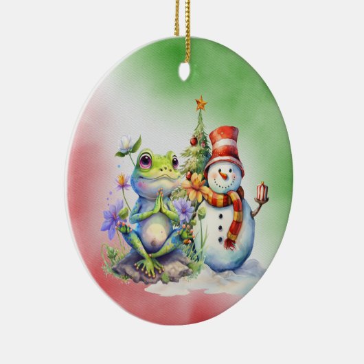 クリスマスのヨガサンお気に入りのタインストラクター セラミックオーナメント (右)