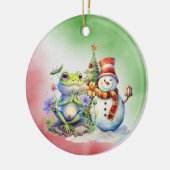 クリスマスのヨガサンお気に入りのタインストラクター セラミックオーナメント (左)