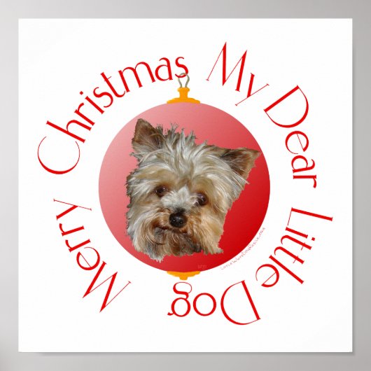クリスマスのヨークシャテリア ポスター (正面)