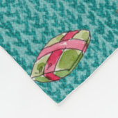 クリスマスのヨークシャーテリア フリースブランケット (角)