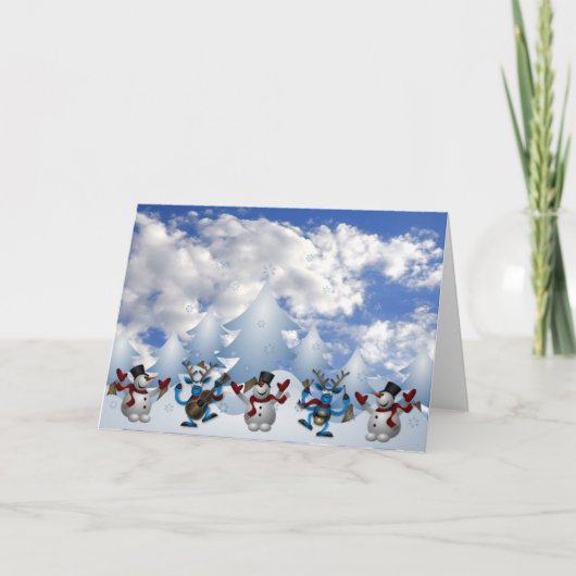 クリスマスのラインダンス シーズンカード (正面)