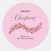 クリスマスのラウンドステッカー ラウンドシール (正面)
