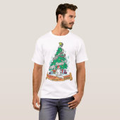 クリスマスのラグドール猫 Tシャツ (正面フル)