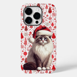 クリスマスのラグドール猫, Xmasサンタラグドール子猫 Case-Mate iPhone 14 Proケース