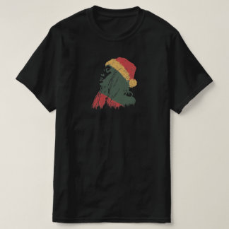 クリスマスのラスタファリアンの女性 Tシャツ