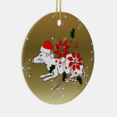 クリスマスのラット セラミックオーナメント (右)