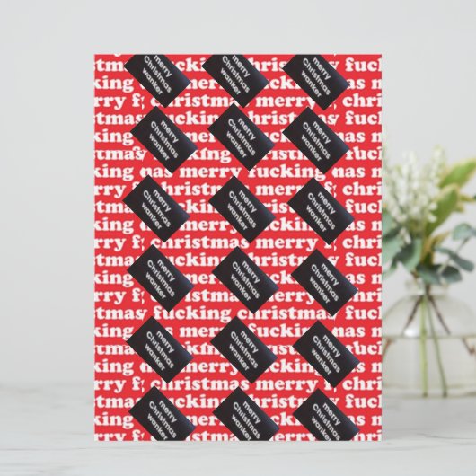 クリスマスのラッピング紙あなたの人生のあの欲しい人！ シーズンカード (スタンド正面)