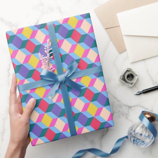 クリスマスのラッピング紙。パタ市松模様にーン。 ラッピングペーパー (ギフト)