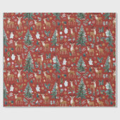 クリスマスのラッピング紙 ラッピングペーパー (フラット)