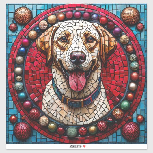 クリスマスのラブラドール犬 シール (シート)