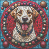 クリスマスのラブラドール犬 シール (正面)