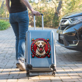 クリスマスのラブラドール犬 シール (スーツケースインサイチュ)