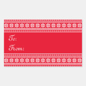 クリスマスのラベルのステッカーからのへのエレガントな長方形 長方形シール (正面)