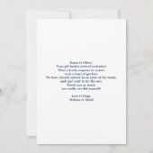 クリスマスのラマと一緒にホリデーバスケットありがとう サンキューカード (裏面)