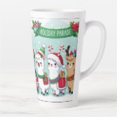 クリスマスのラマ カフェラテマグ (右)