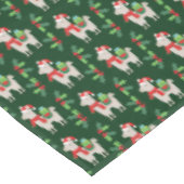 クリスマスのラマ テーブルクロス (アングル)