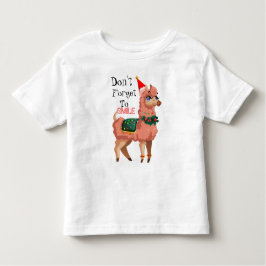 クリスマスのラマ トドラーTシャツ